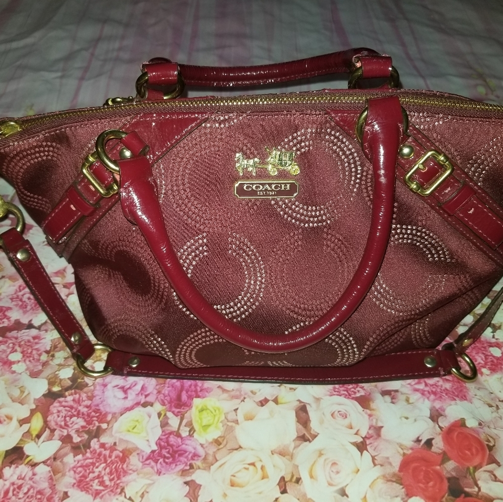 Vintage Coach handbag/ purse in burgandy